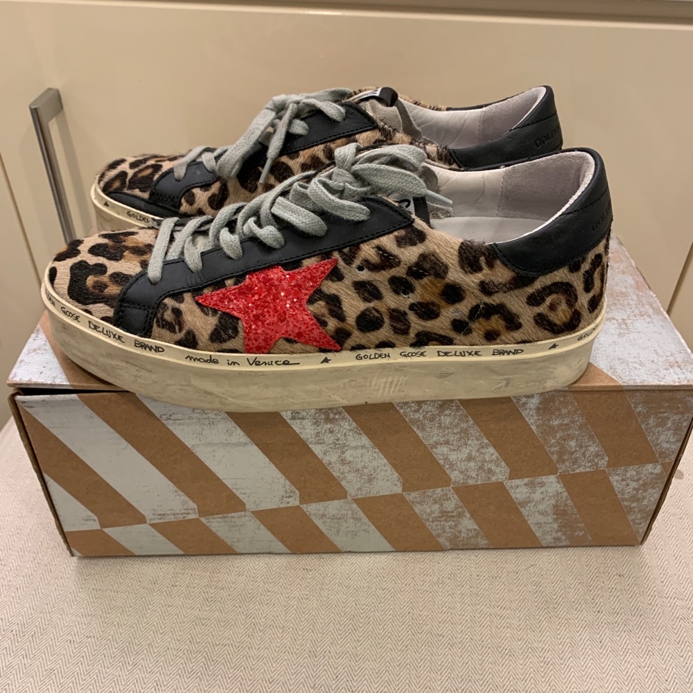 Golden Goose leopard sneakers
